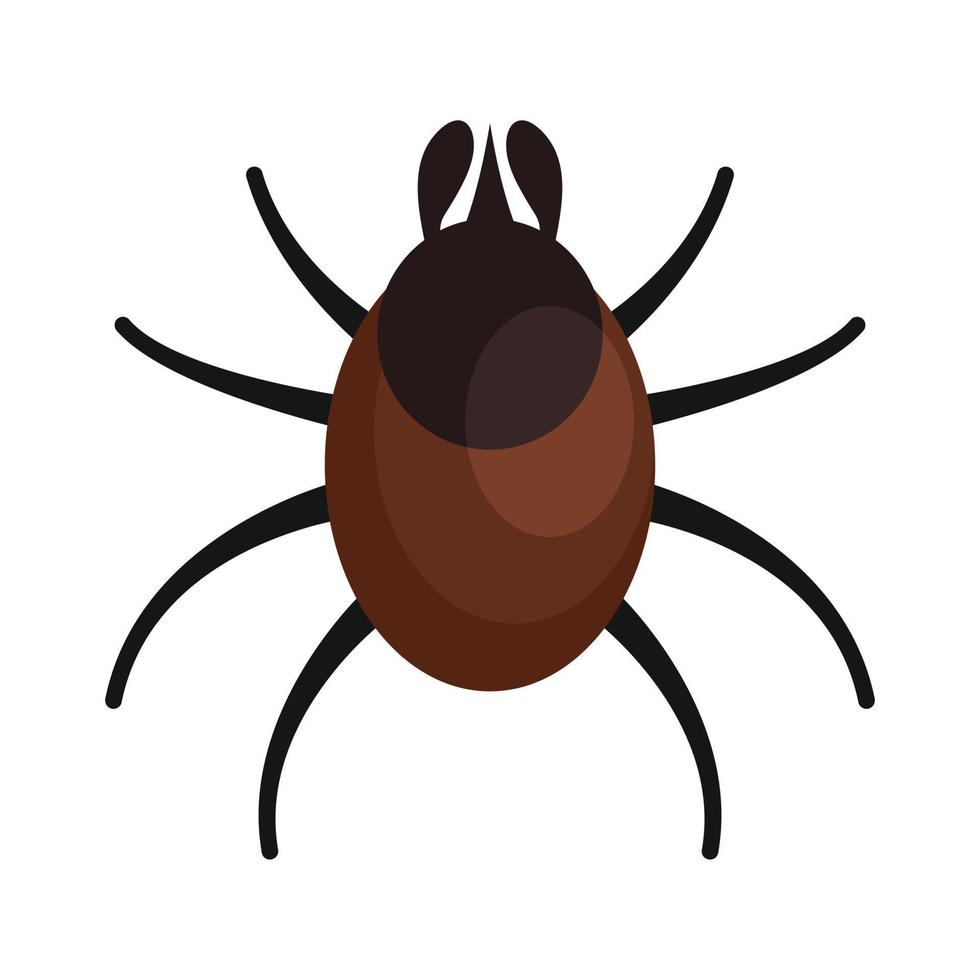 Animal mite icon, flat style vector