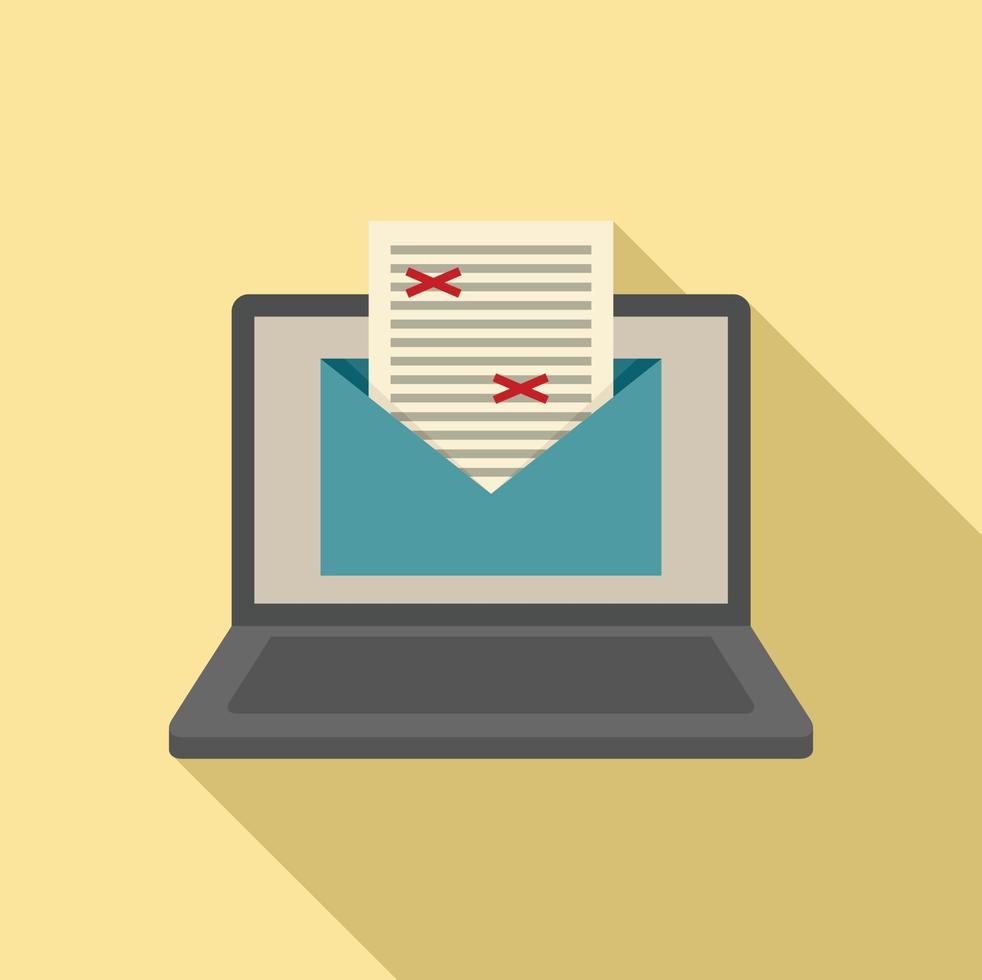 Mail editor icon, flat style vector