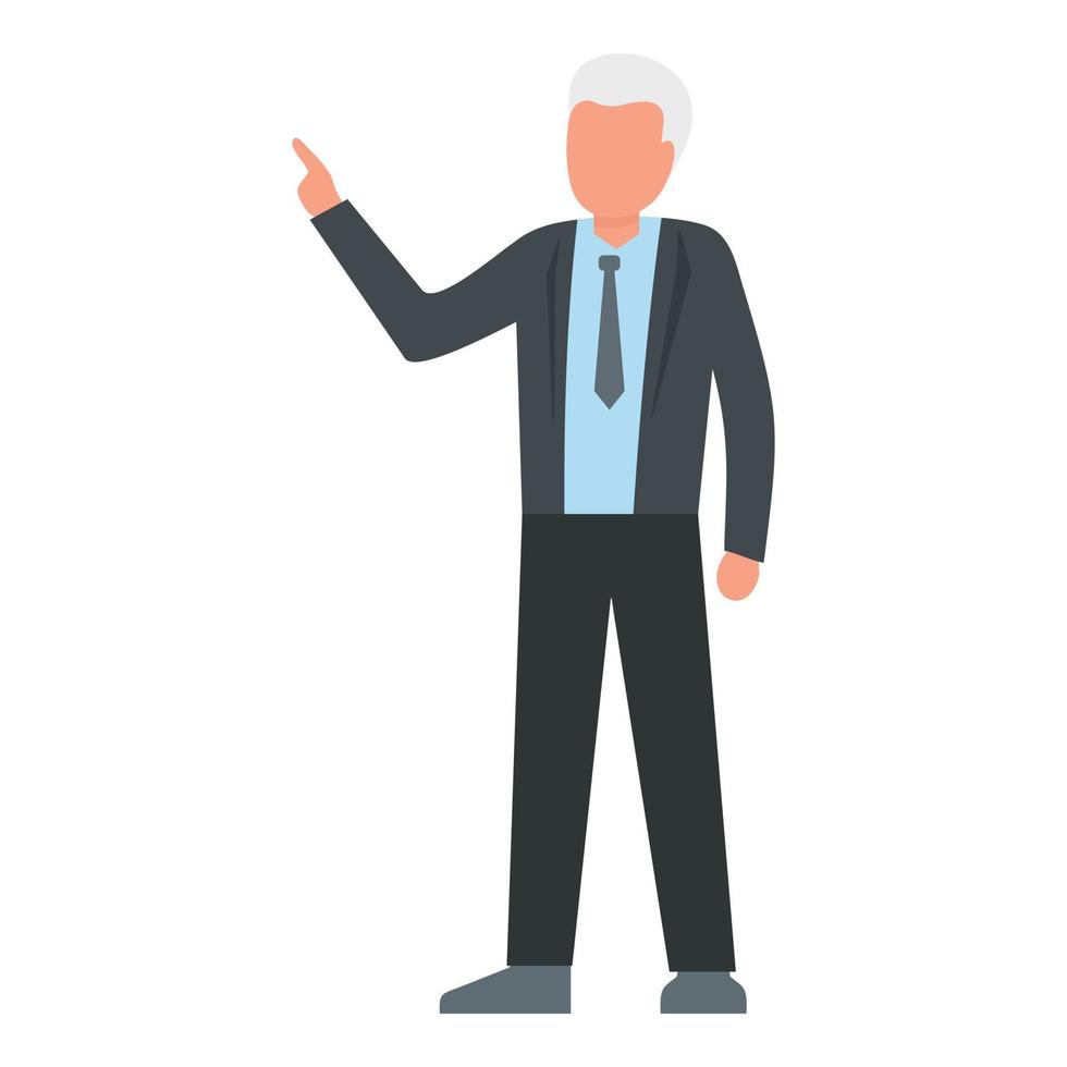 Businessman icon, flat style vector