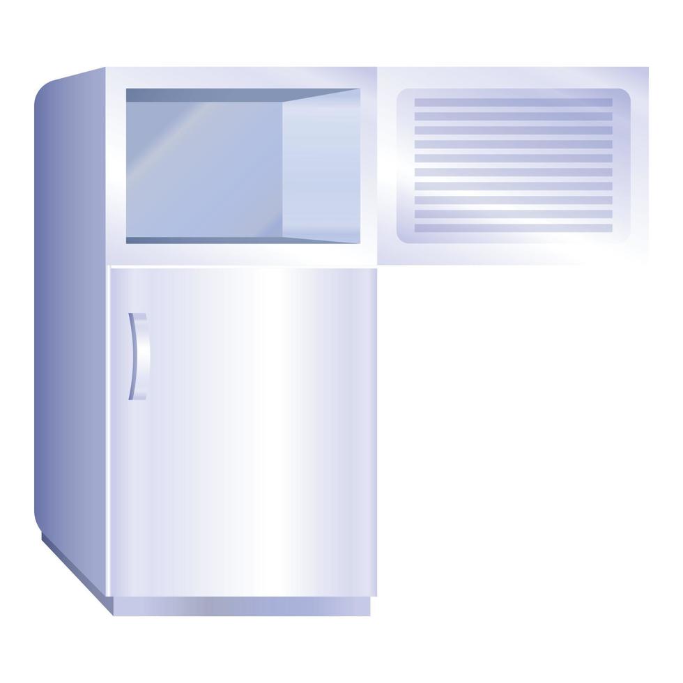 icono de congelador helado, estilo de dibujos animados vector