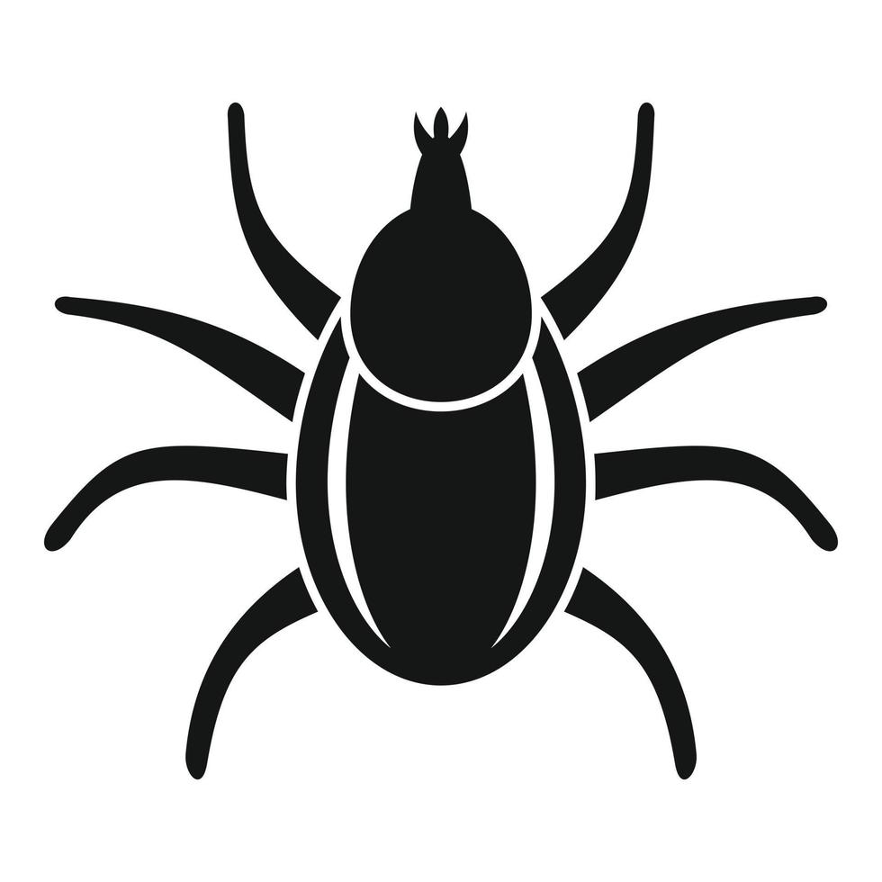 Dog mite icon, simple style vector