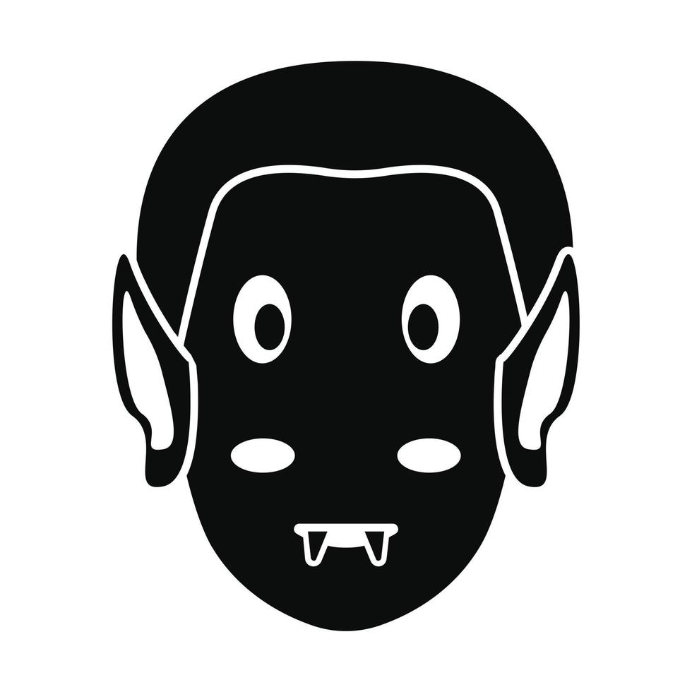 Vampire icon, simple style vector