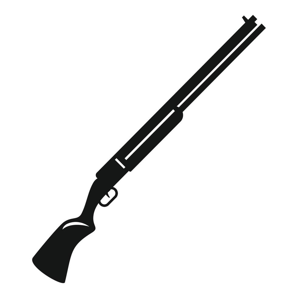Hunter shotgun icon, simple style vector