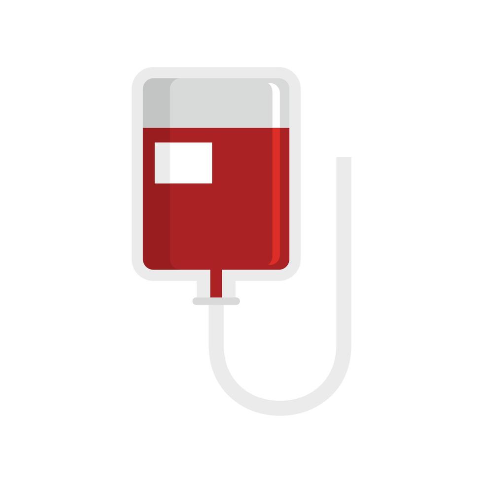 Blood package icon, flat style vector