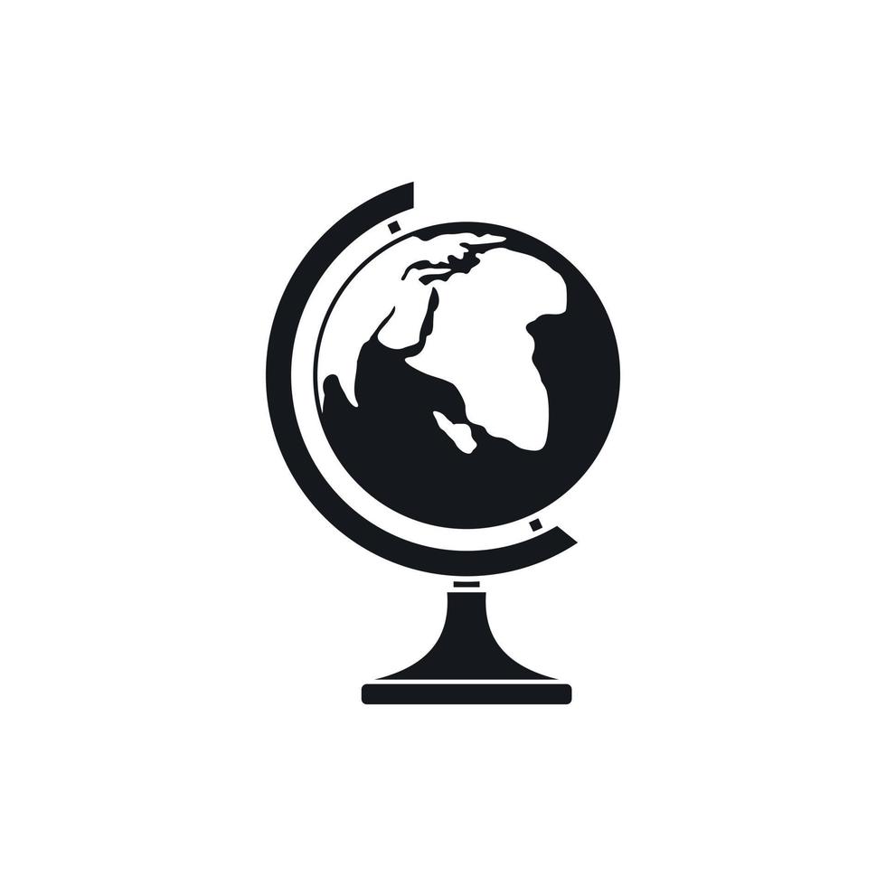 Globe icon, simple style vector