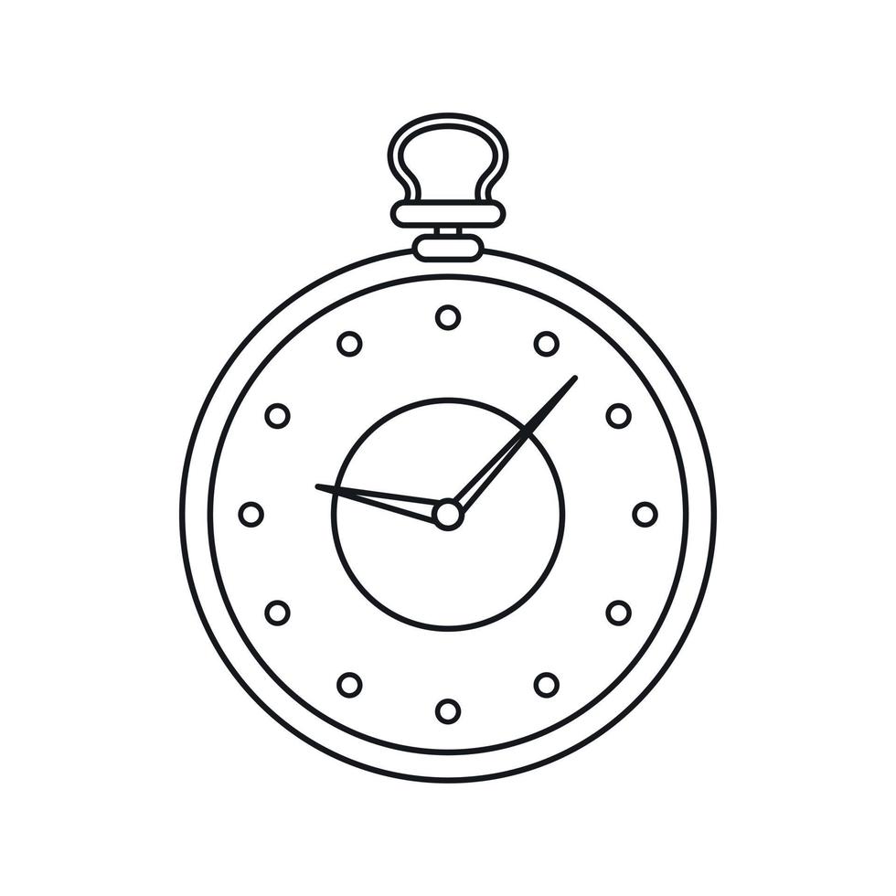 Watch icon, outline style vector