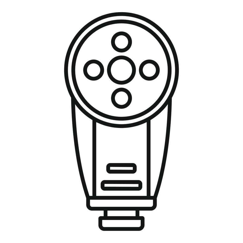 Camera led flash icon, outline style vector
