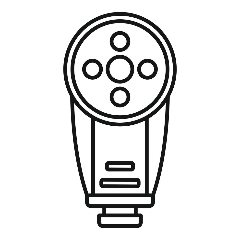 Camera led flash icon, outline style vector