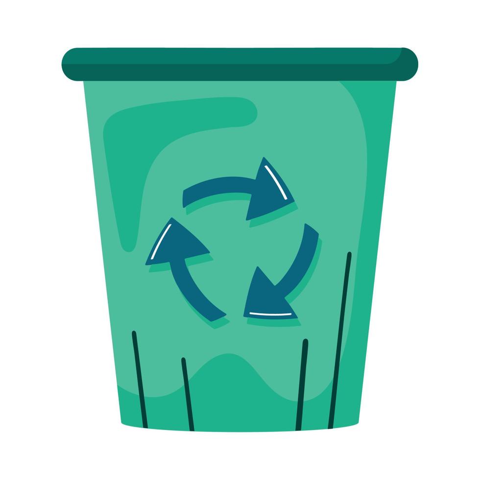 waste bin ecology vector