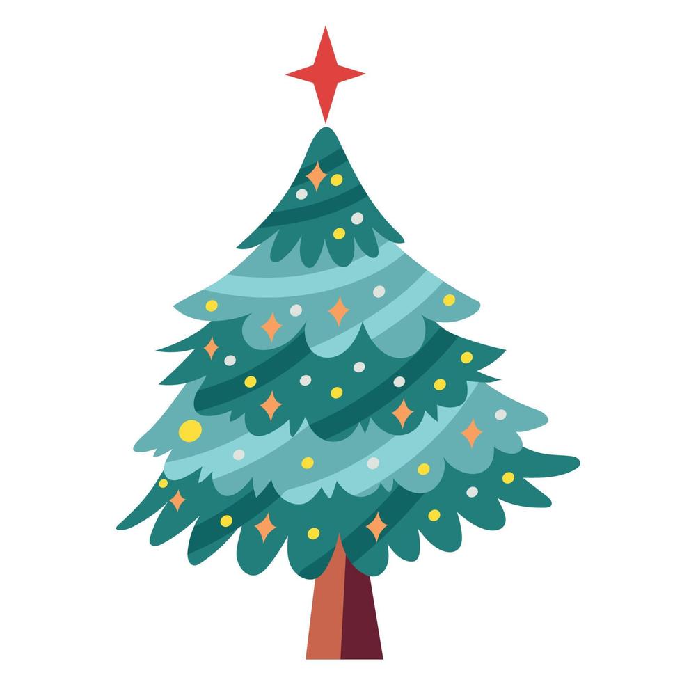 christmas pine tree vector