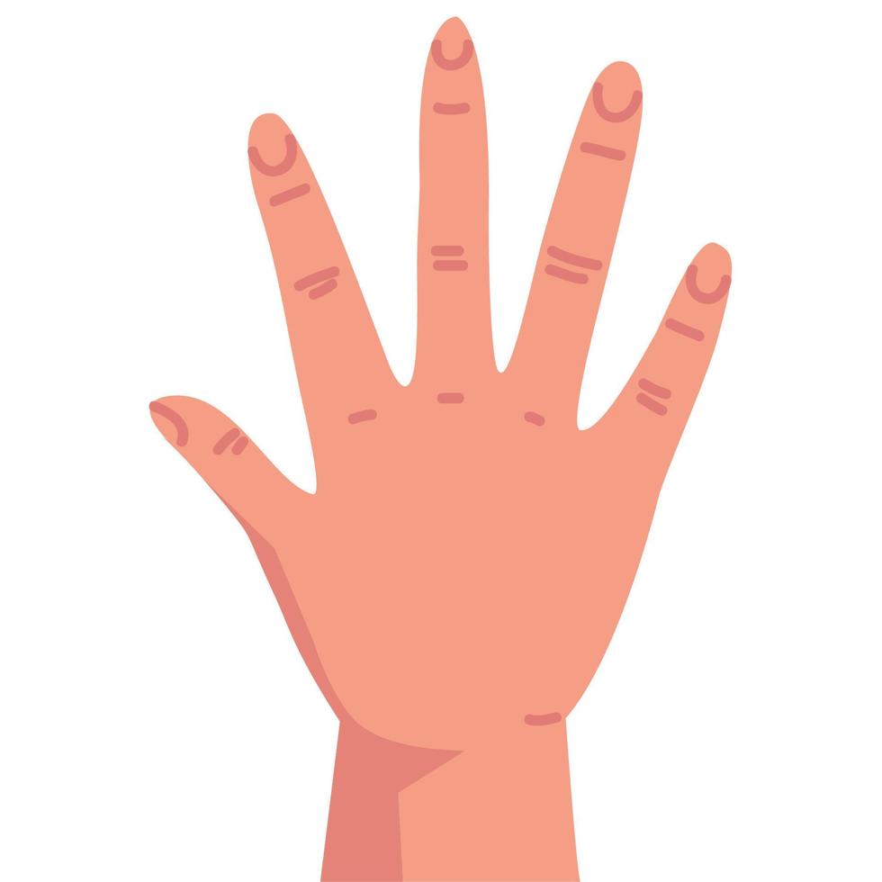 hand human stoping gesture vector