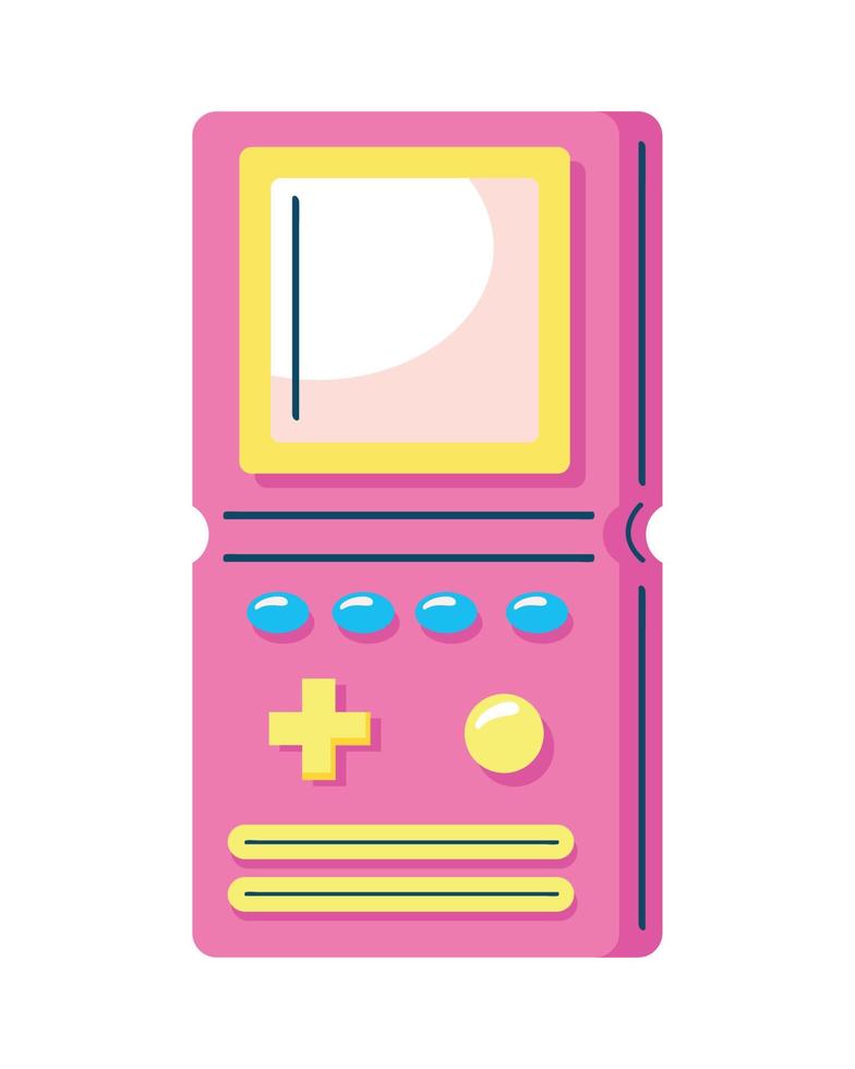 video game portable retro style vector