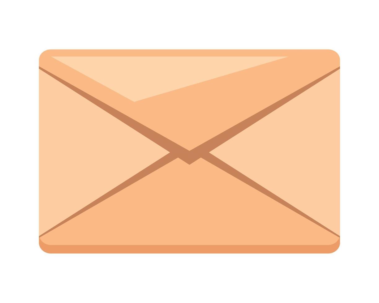 beige envelope mail vector