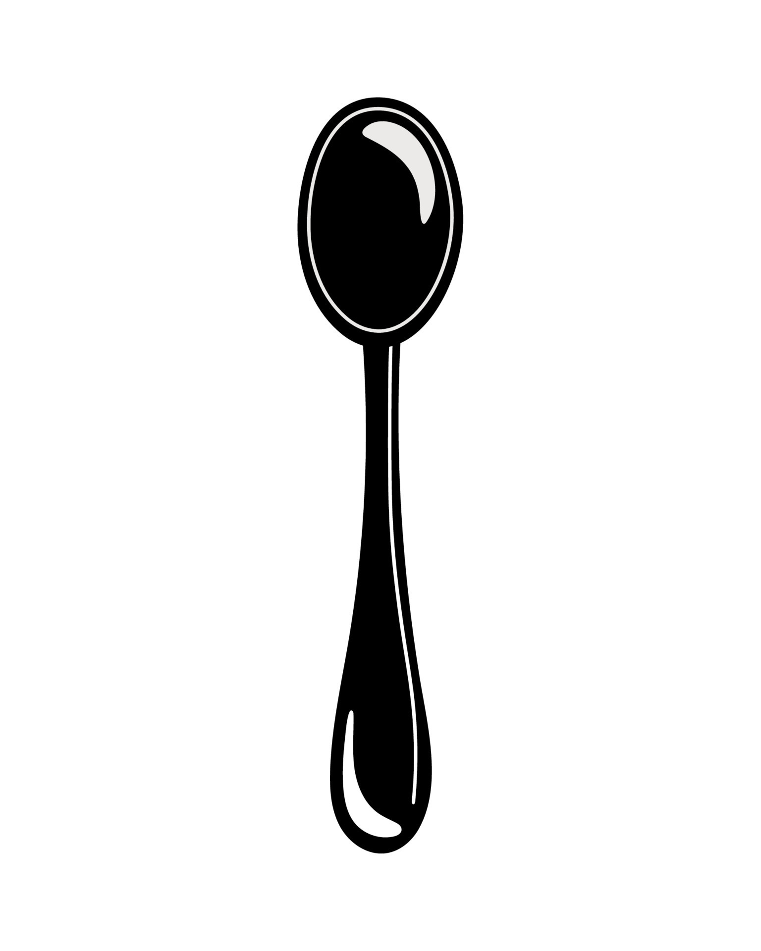 spoon cutlery silhouette 14482148 Vector Art at Vecteezy