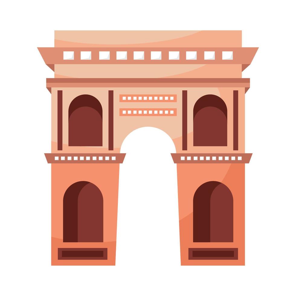 arco de triunfo hito famoso vector