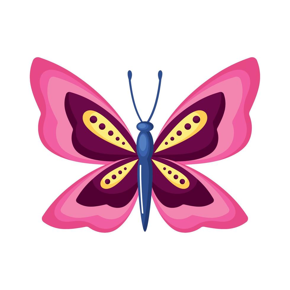 belleza rosa mariposa insecto vector