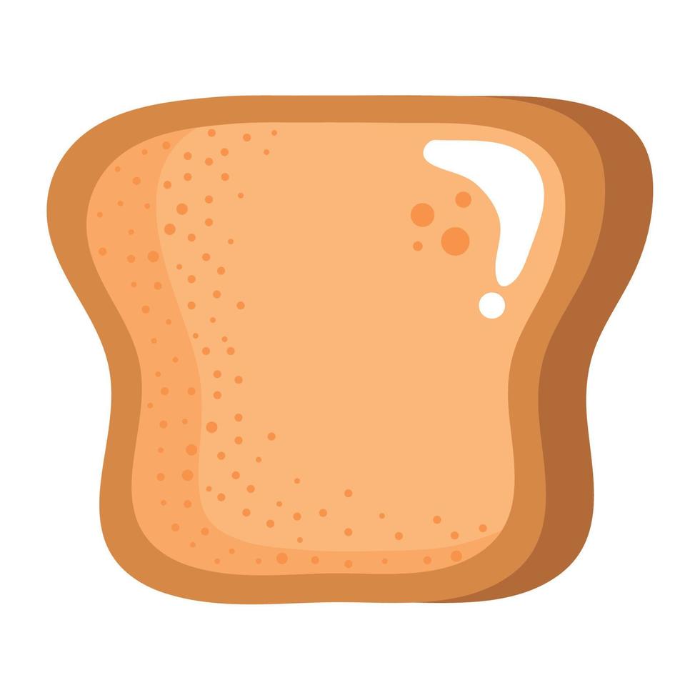 fresh bread toast food vector