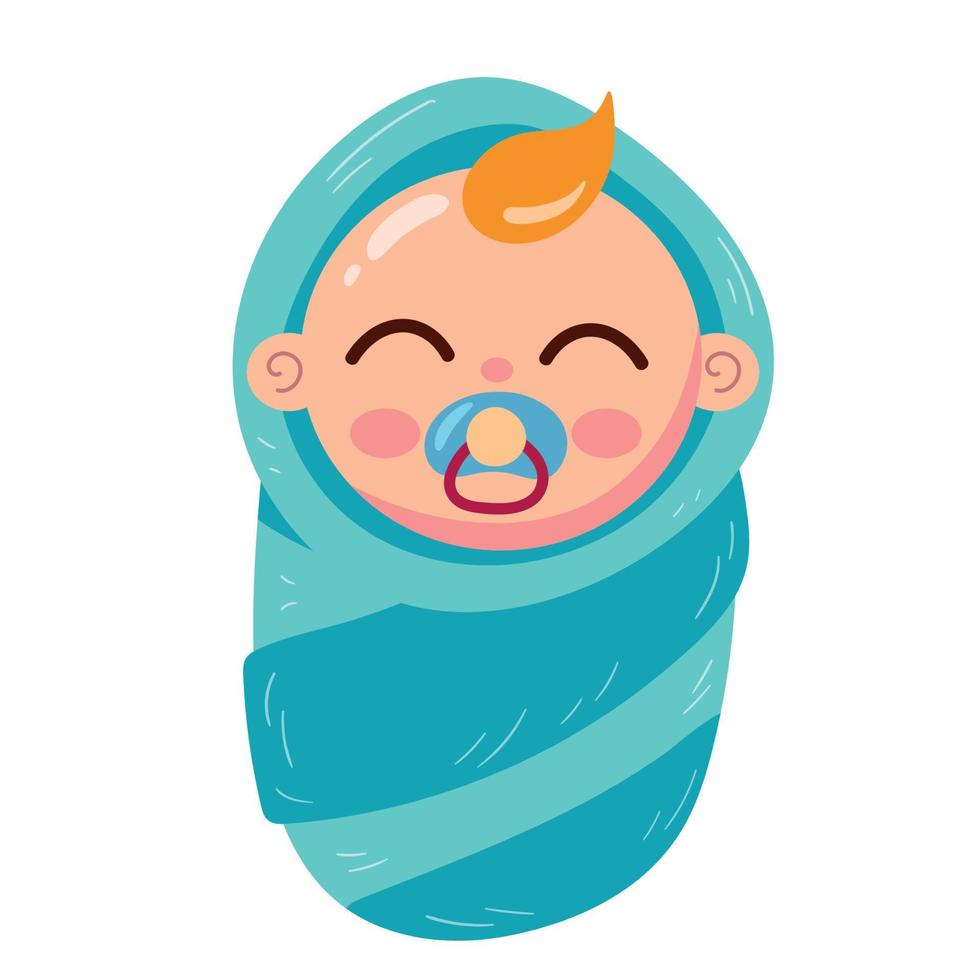 boy baby sleeping vector