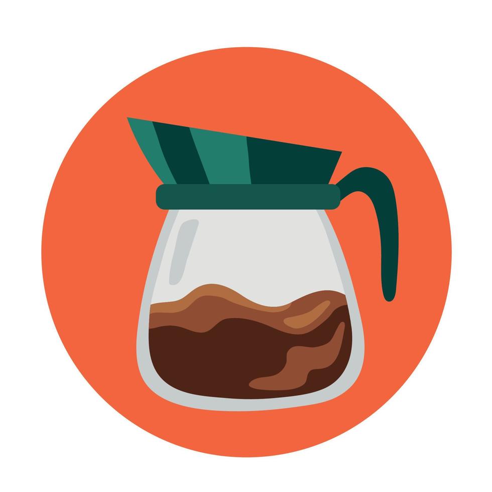 coffee drink in teapot vector