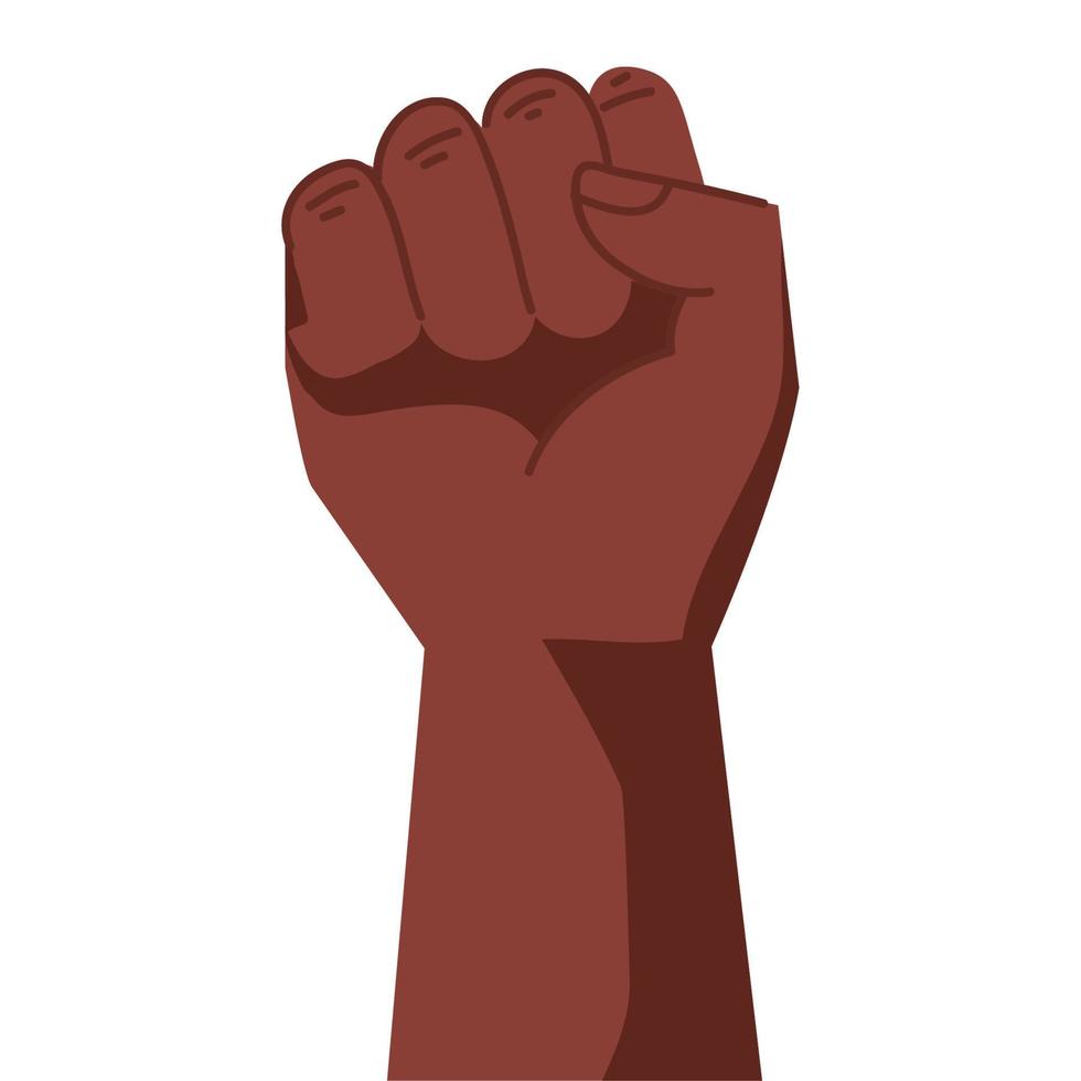 afro slave hand fist vector