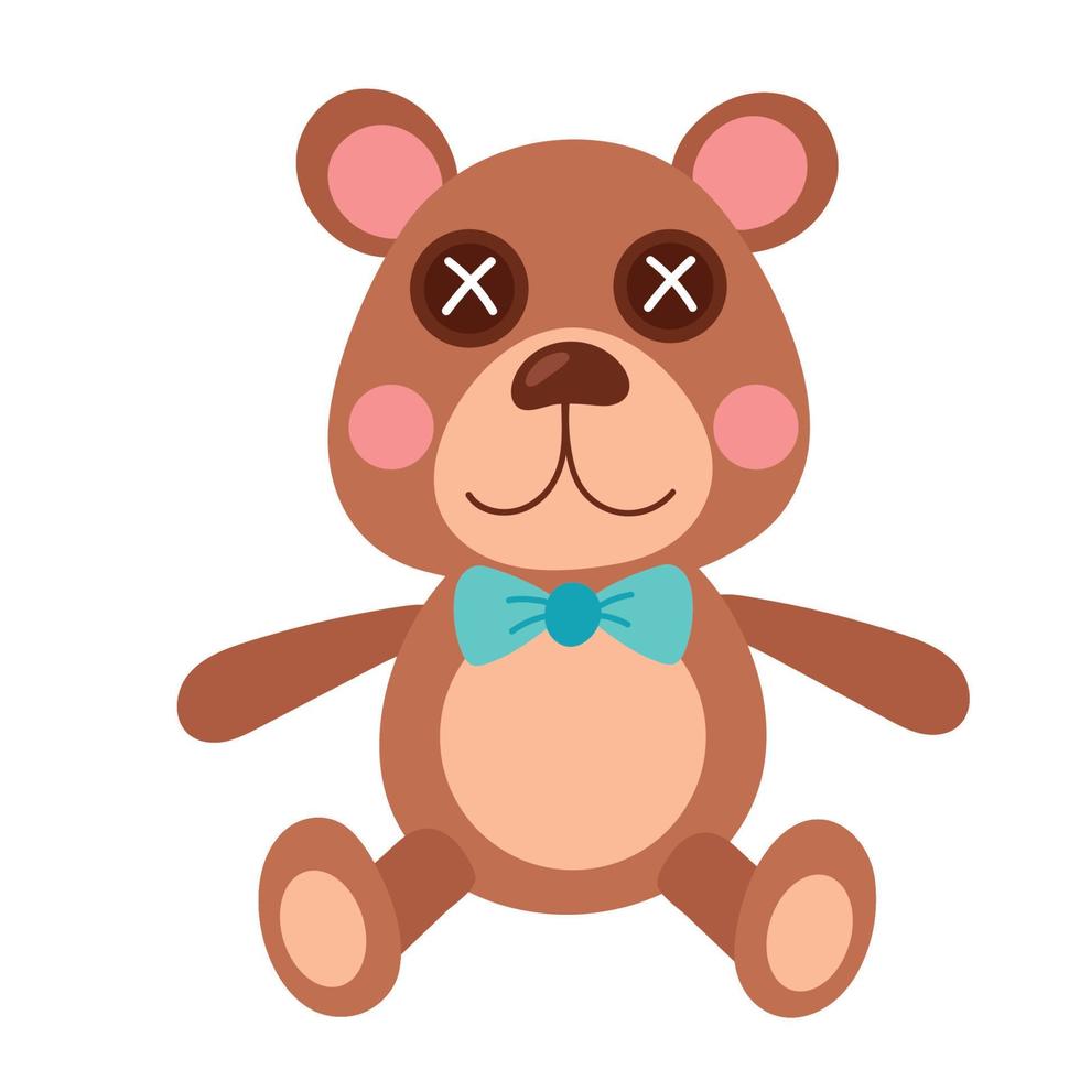 baby bear teddy toy vector