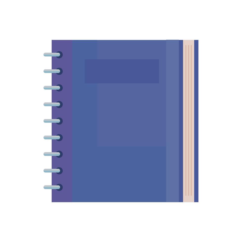 purple notebook school supply vector
