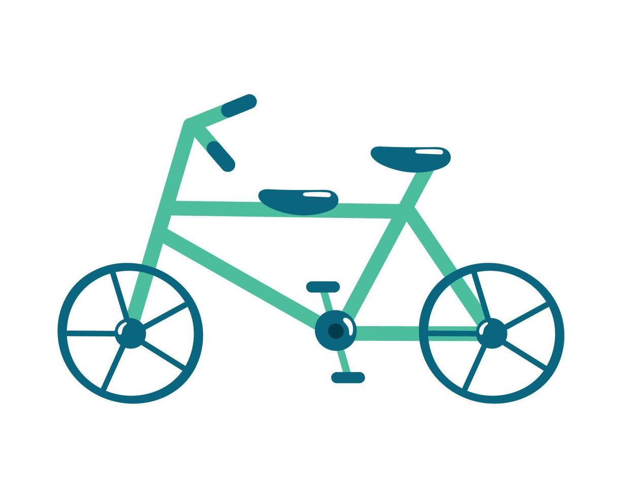 green bicycle sport vector