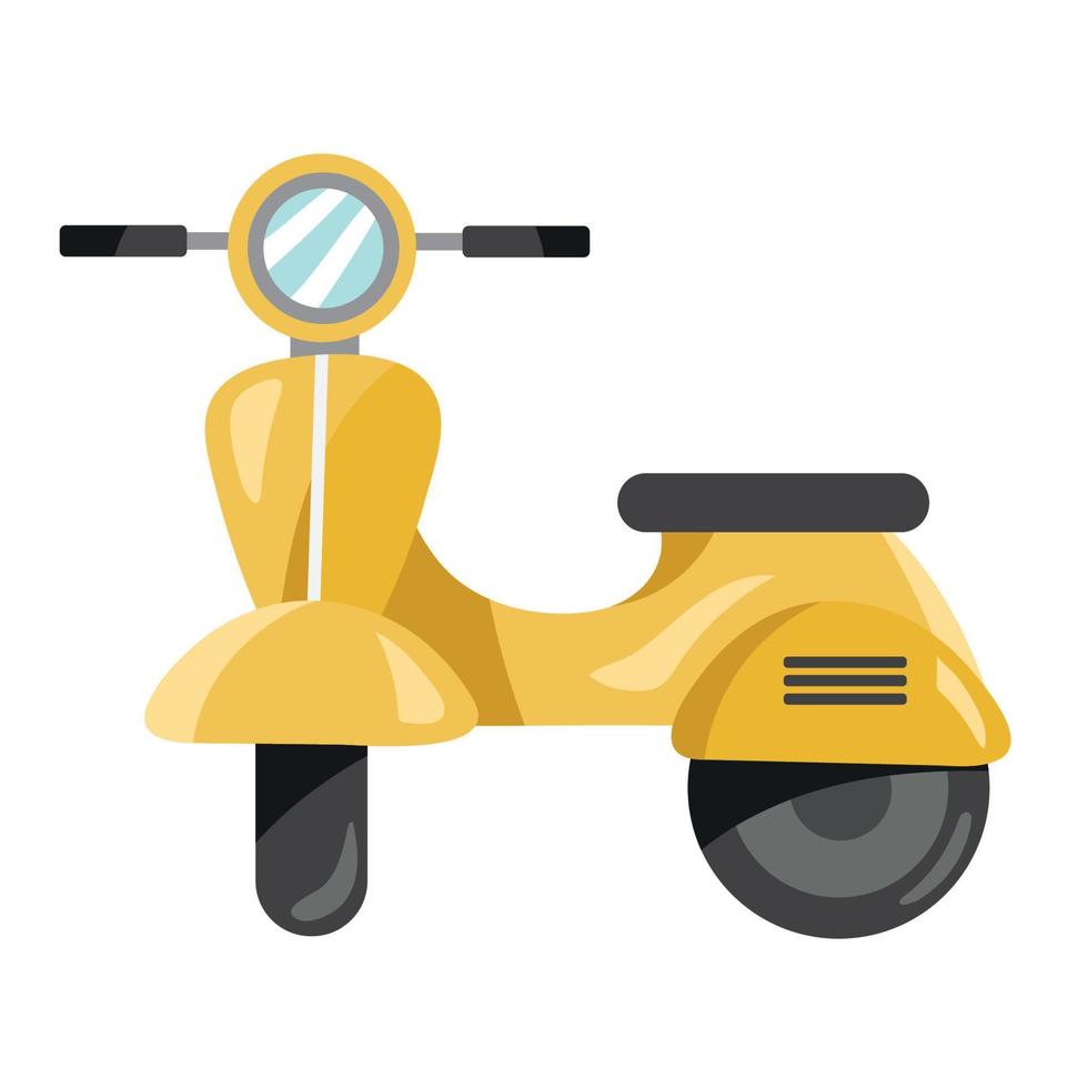 yellow motorcycle vehicle vector