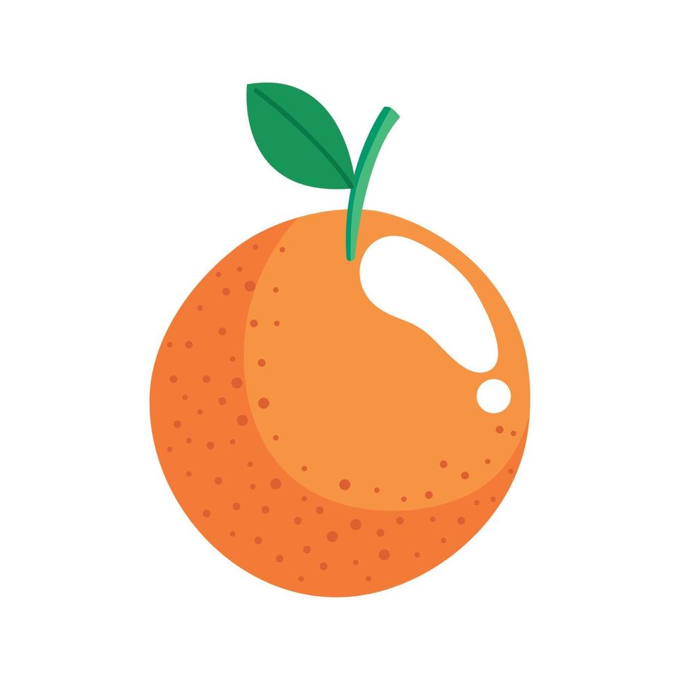 fresh orange fruit healthy vector