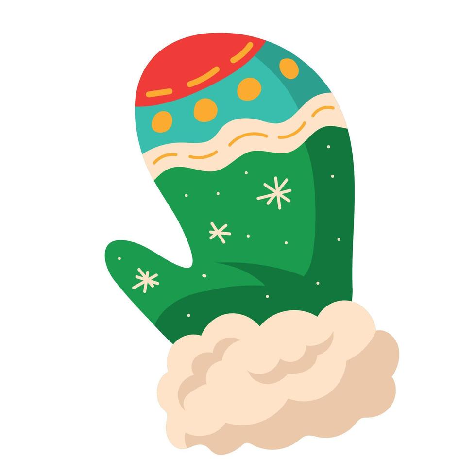 christmas glove santa vector