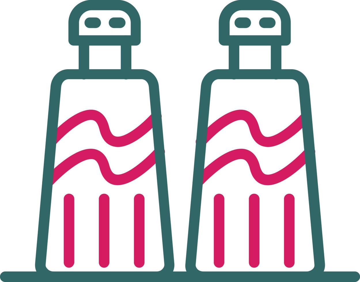 Salt And Pepper Line Two Color vector