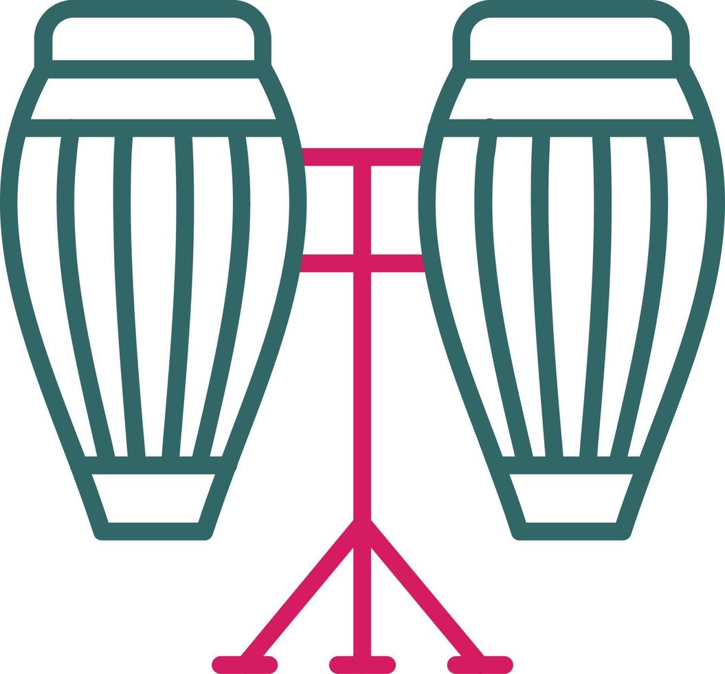 Conga Line Two Color vector