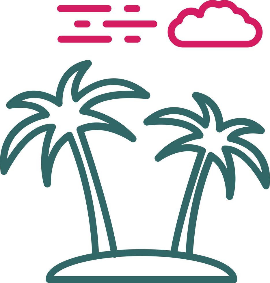 Island Line Two Color vector