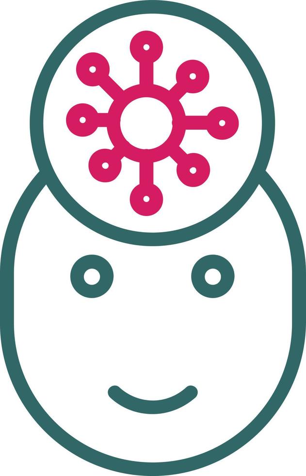 Head Line Two Color vector