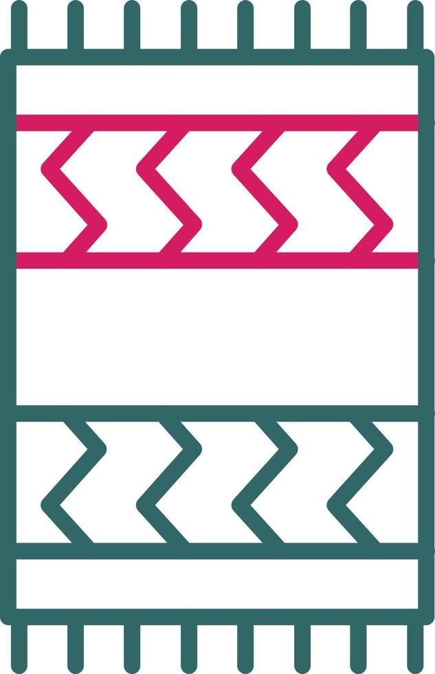 Beach Towel Line Two Color vector