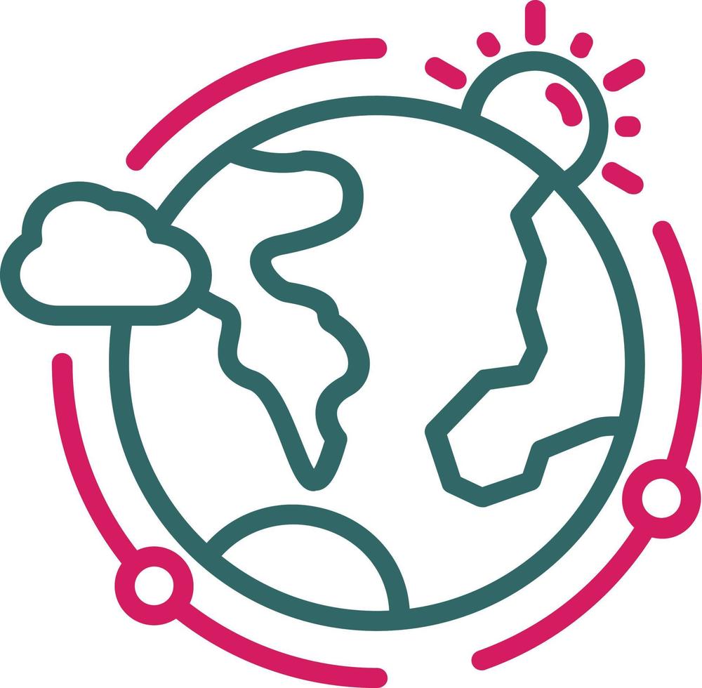 Atmosphere Line Two Color vector