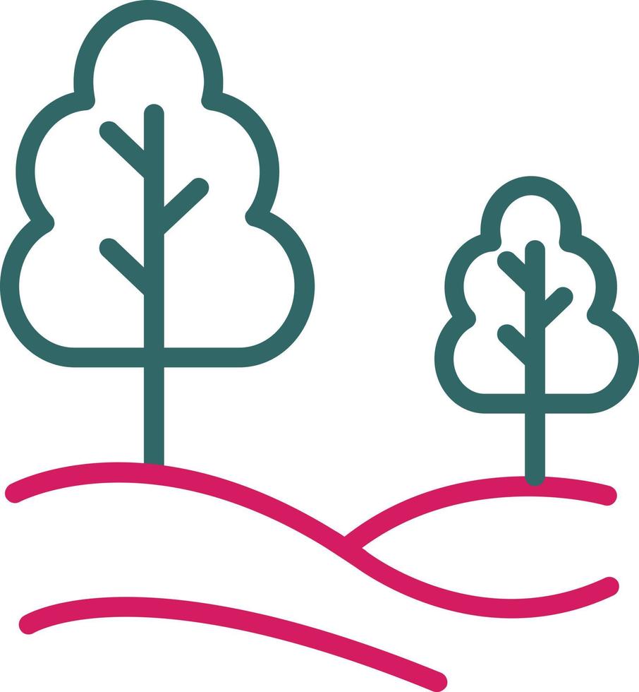 Forest Line Two Color vector