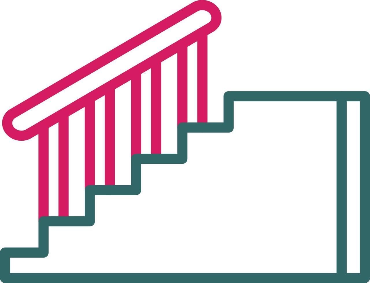 Stairs  Line Two Color vector