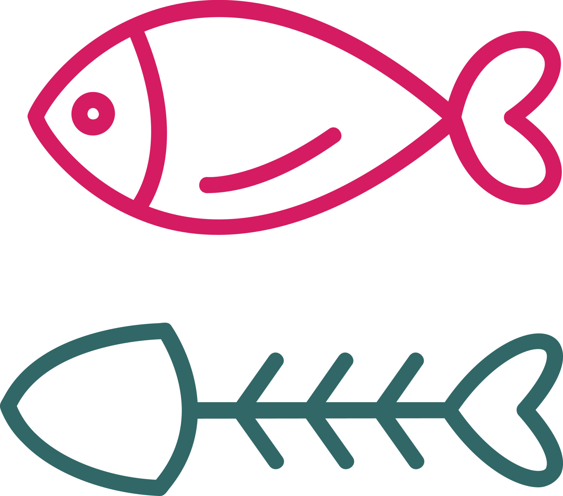 Fish Line Two Color 14482942 Vector Art at Vecteezy