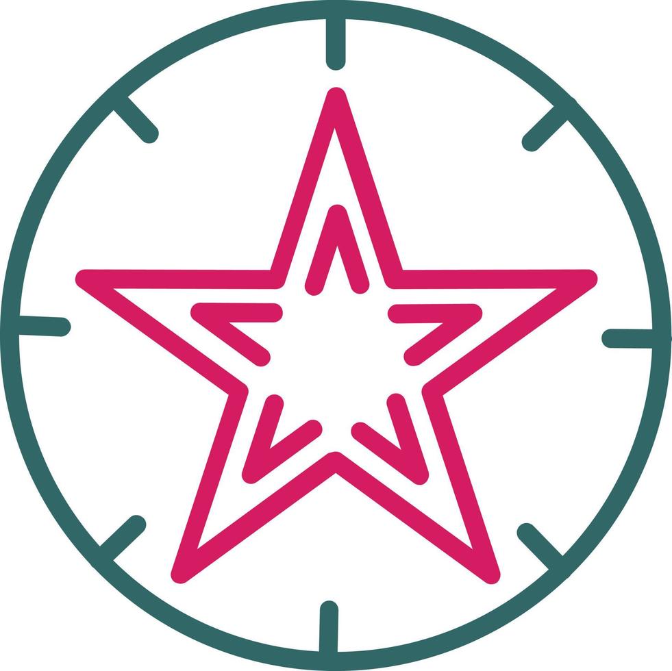 Star Line Two Color vector