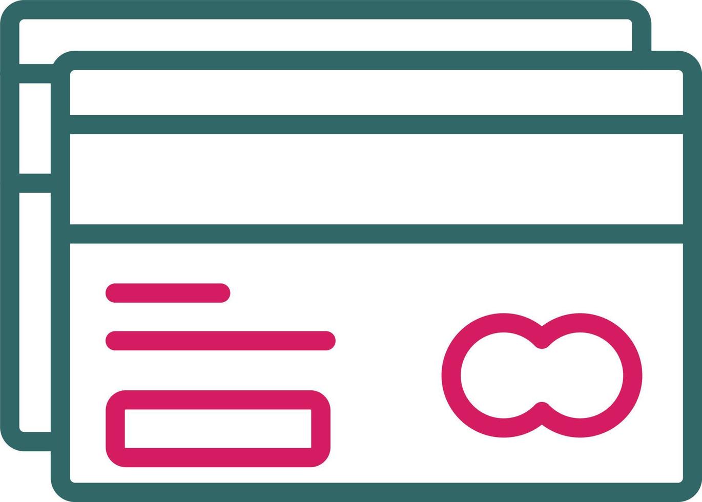 Credit Card Line Two Color vector