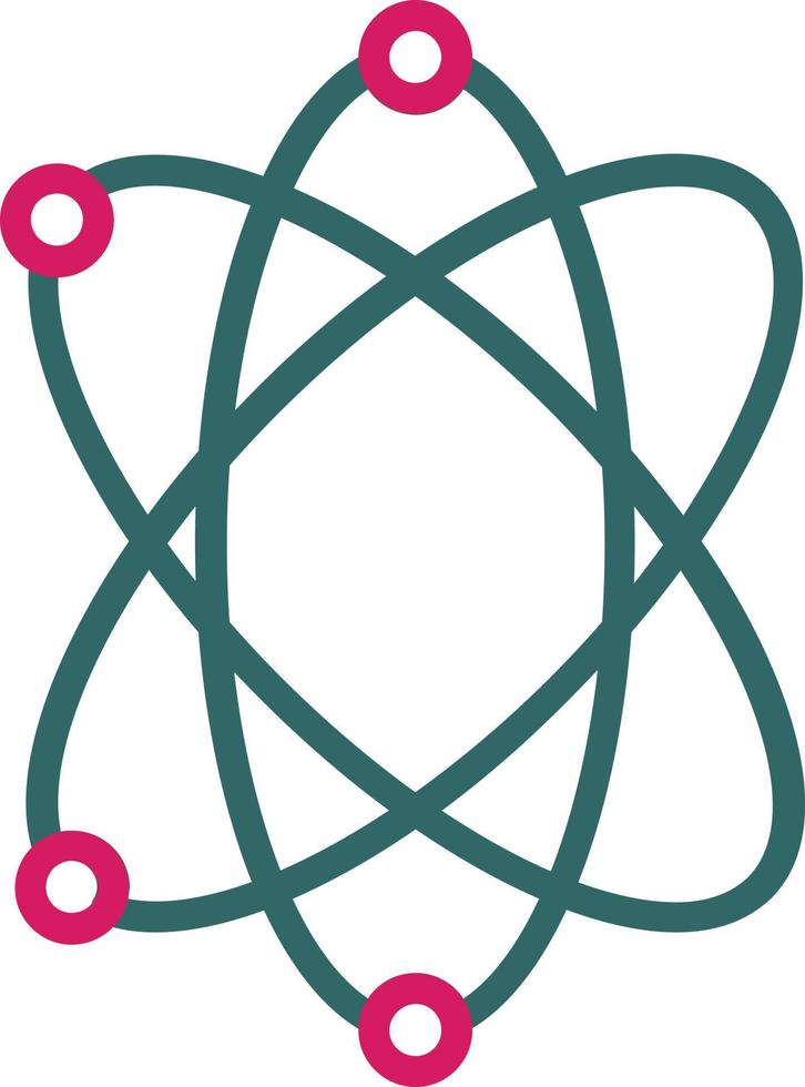 Atomic Energy Line Two Color vector