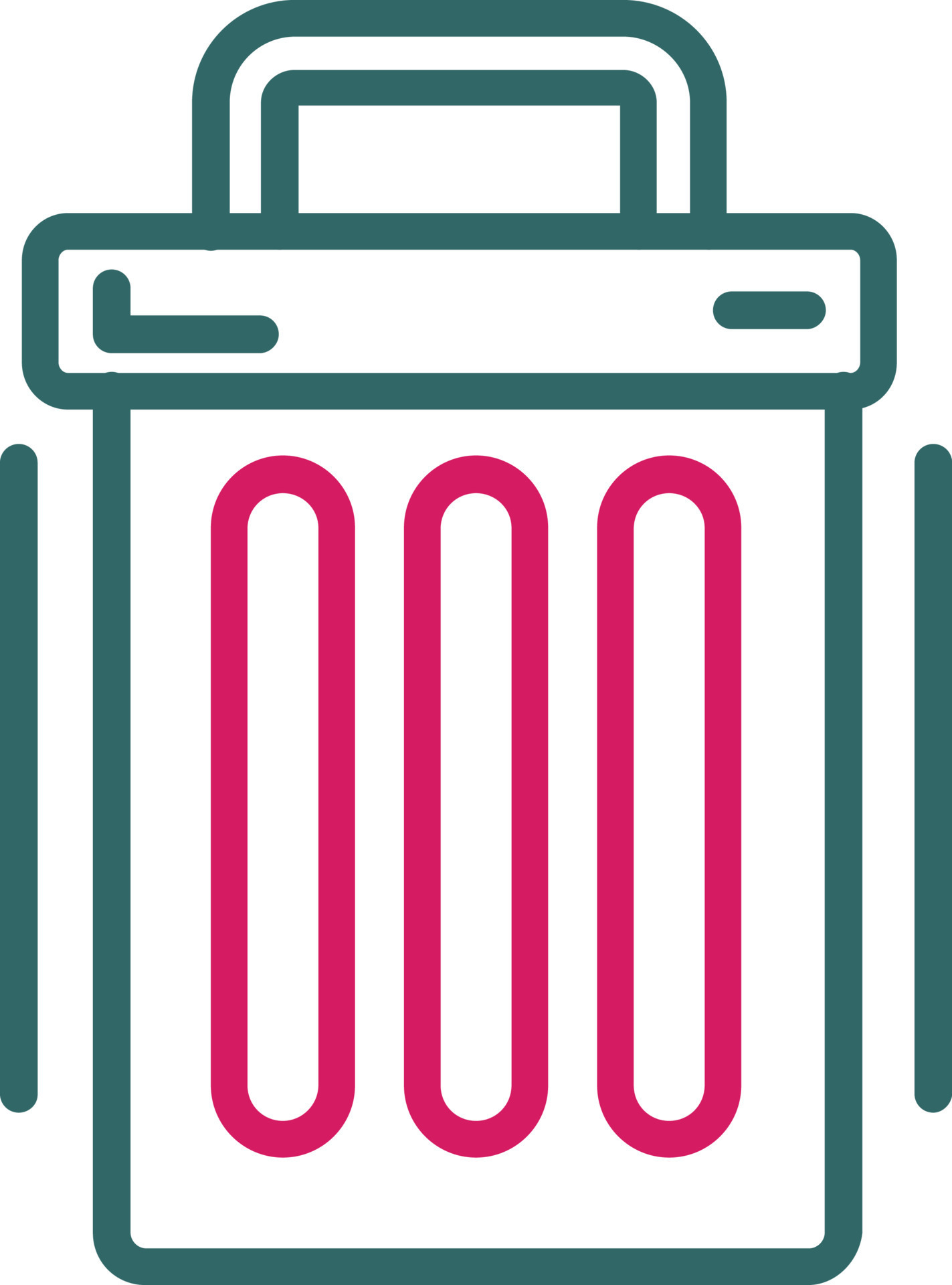 Trash Can Line Two Color 14483057 Vector Art at Vecteezy