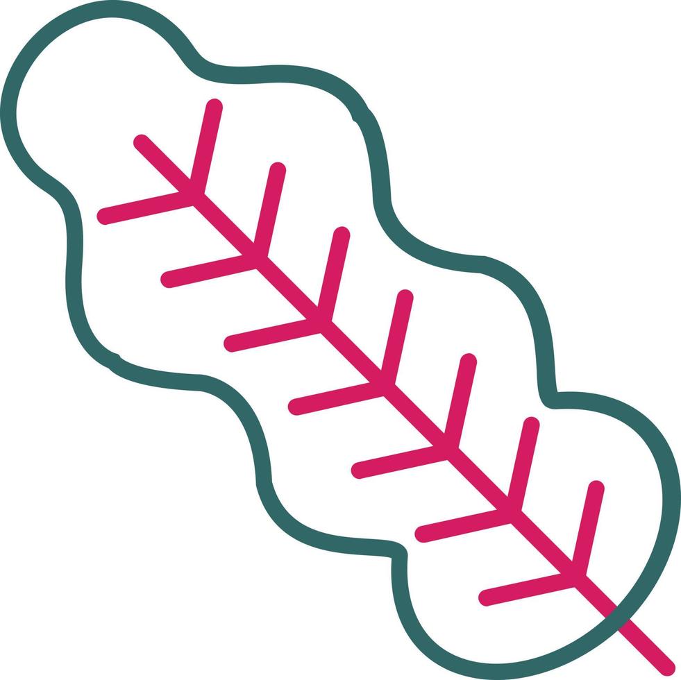 Leaf Line Two Color vector