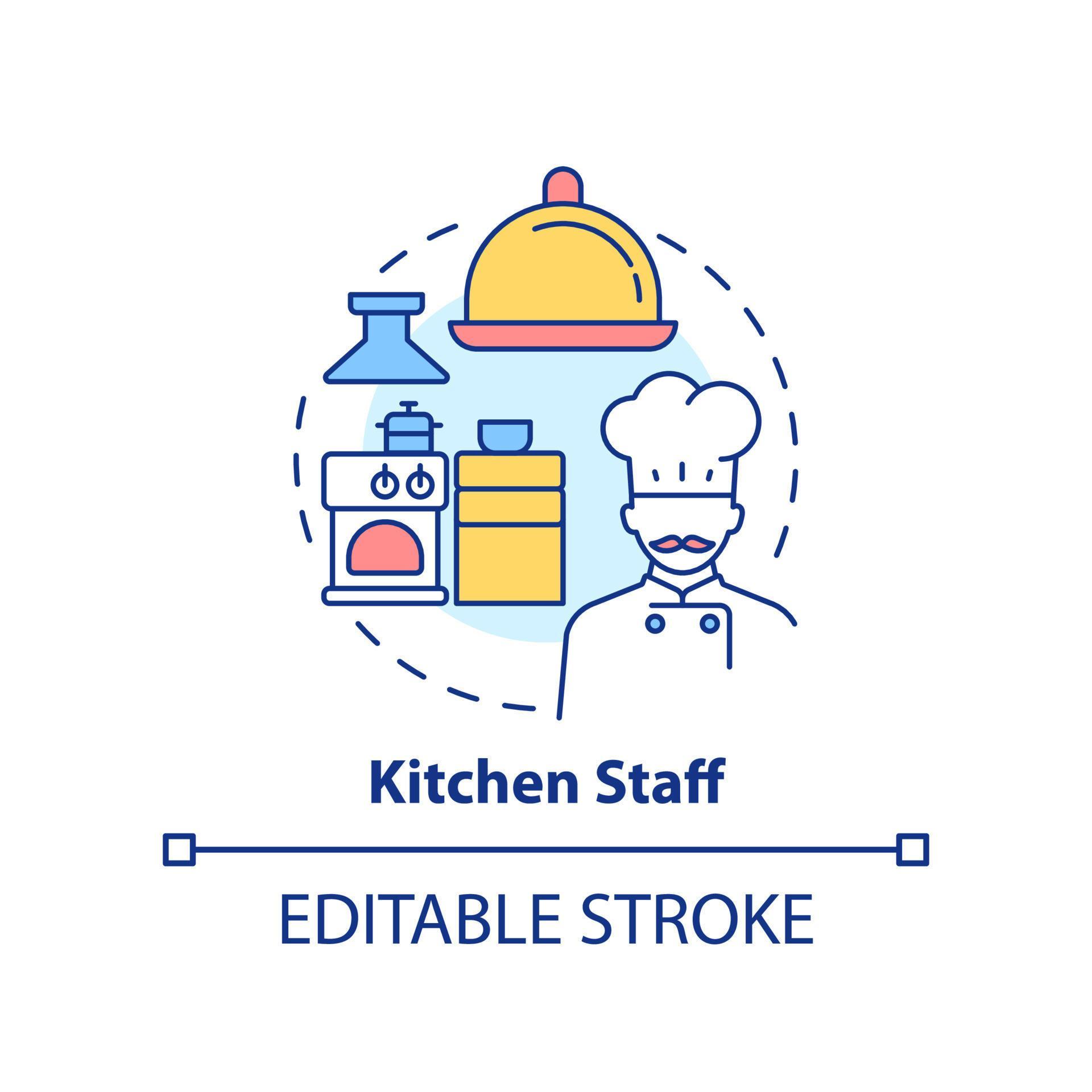 Kitchen staff concept icon. Restaurant personnel duty abstract idea