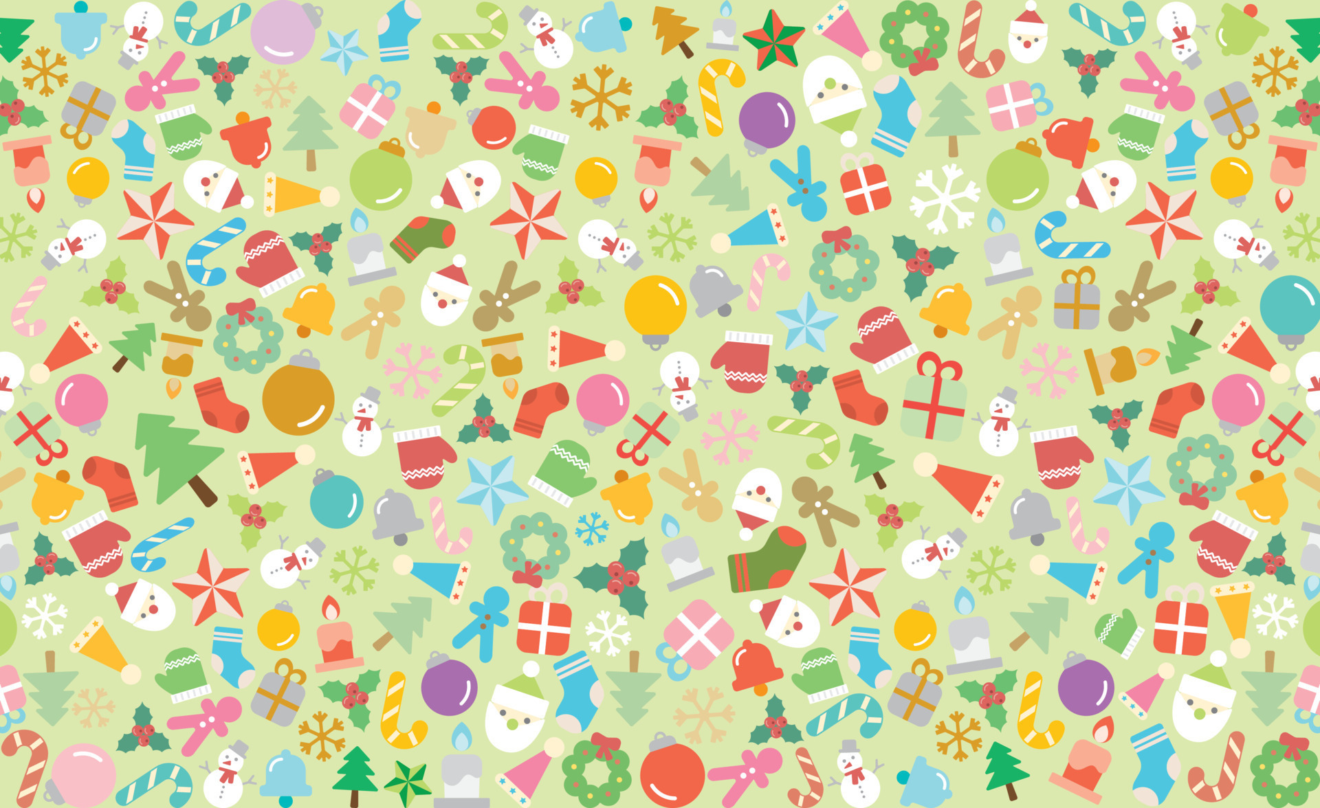 Christmas elements colorful background. Greeting wrapping paper pattern. 14483138 Vector Art at