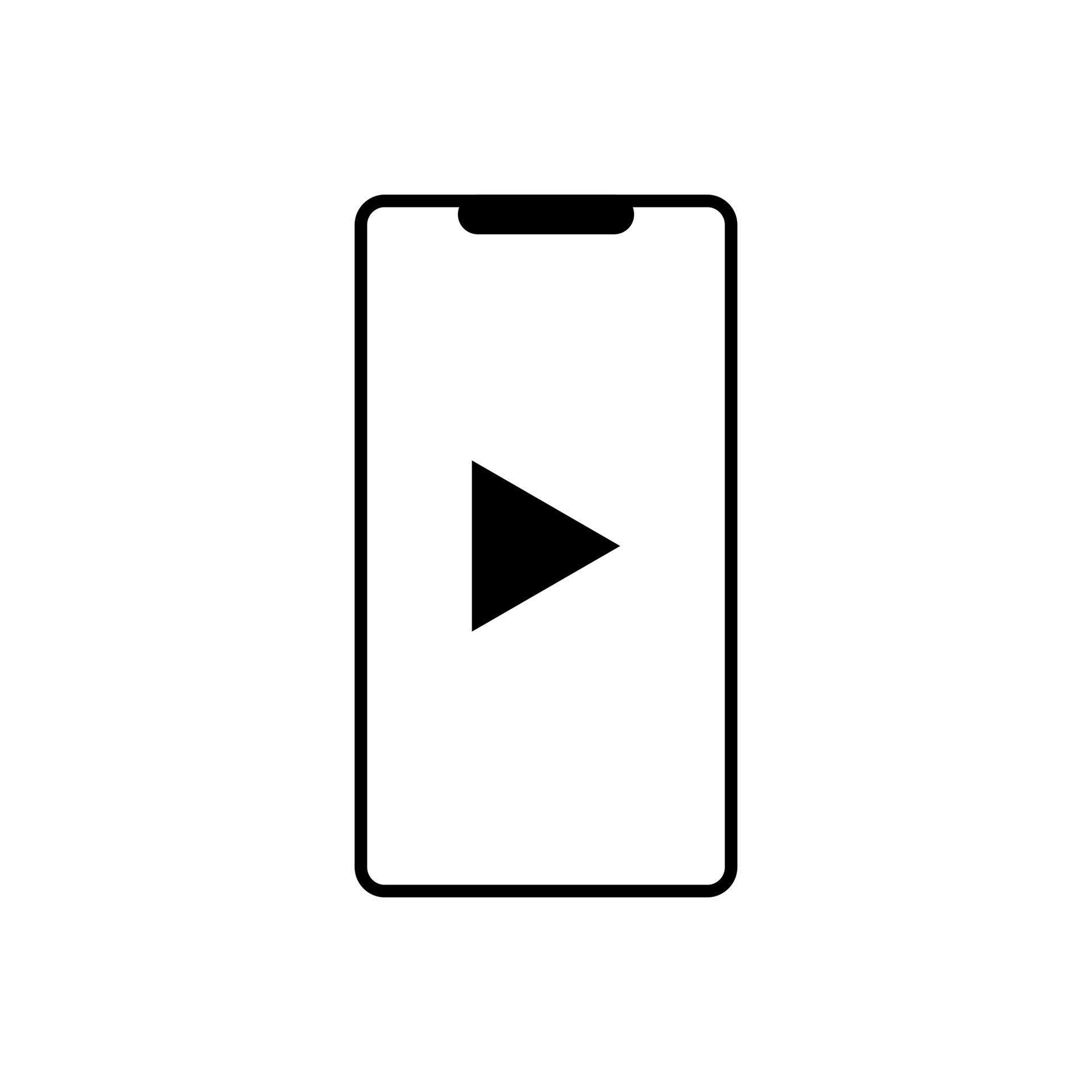 Smartphone line art mobile phone logo vector icon design template ...