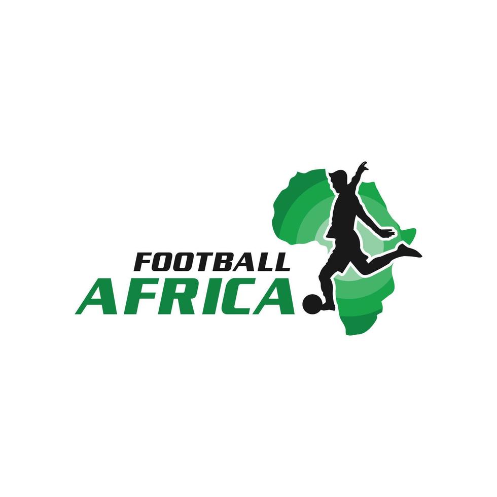 logotipo de ilustración de vector de deporte de fútbol africano