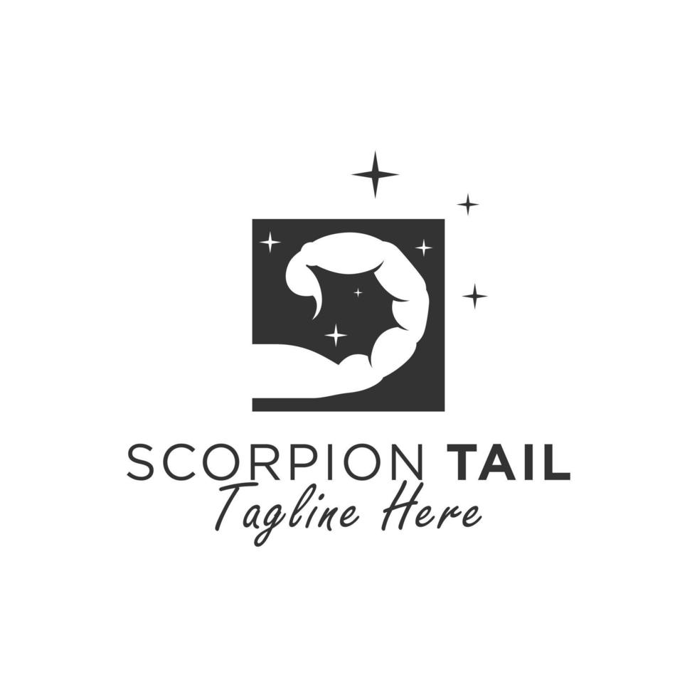 diseño de logotipo de ilustración de vector de animal de escorpión