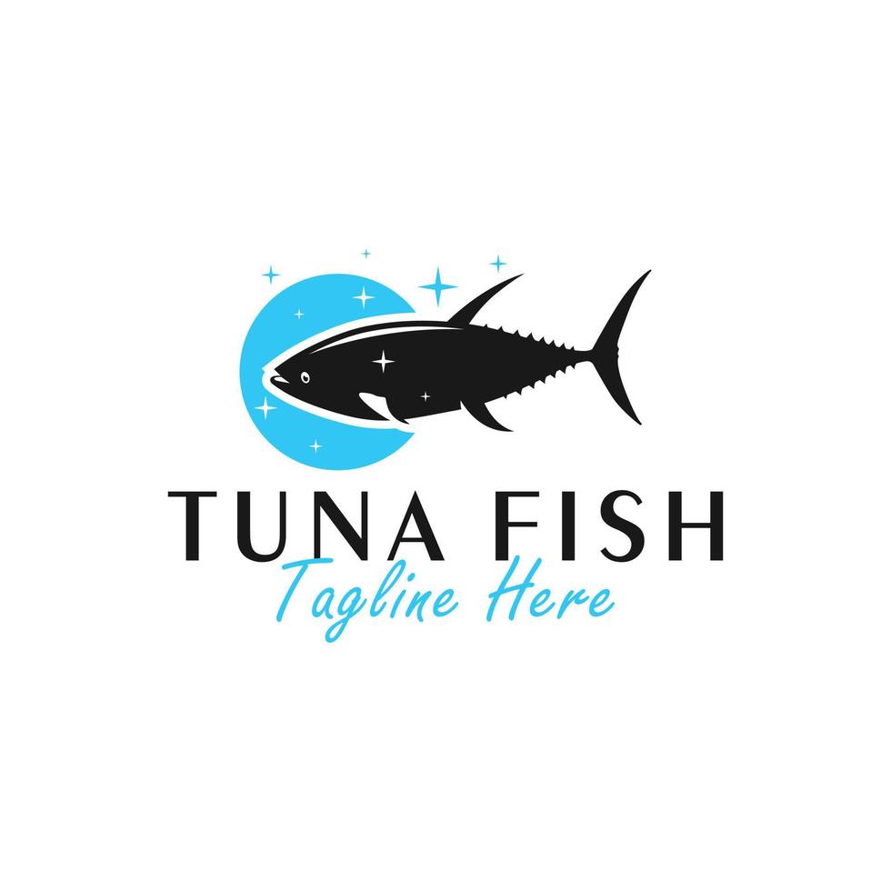 tuna fish vector illustration logo design